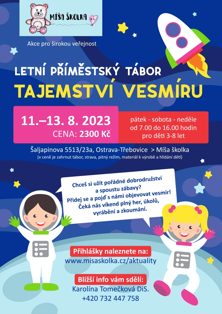 Letní tábor Tajemství vesmíru v Ostravě